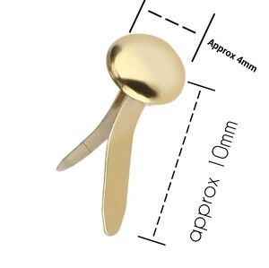 👣4/$20. Levenger ~ Petite Split Brass Clasps/Pins with Round Heads.